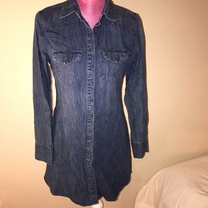 Denim Button-Up Dress